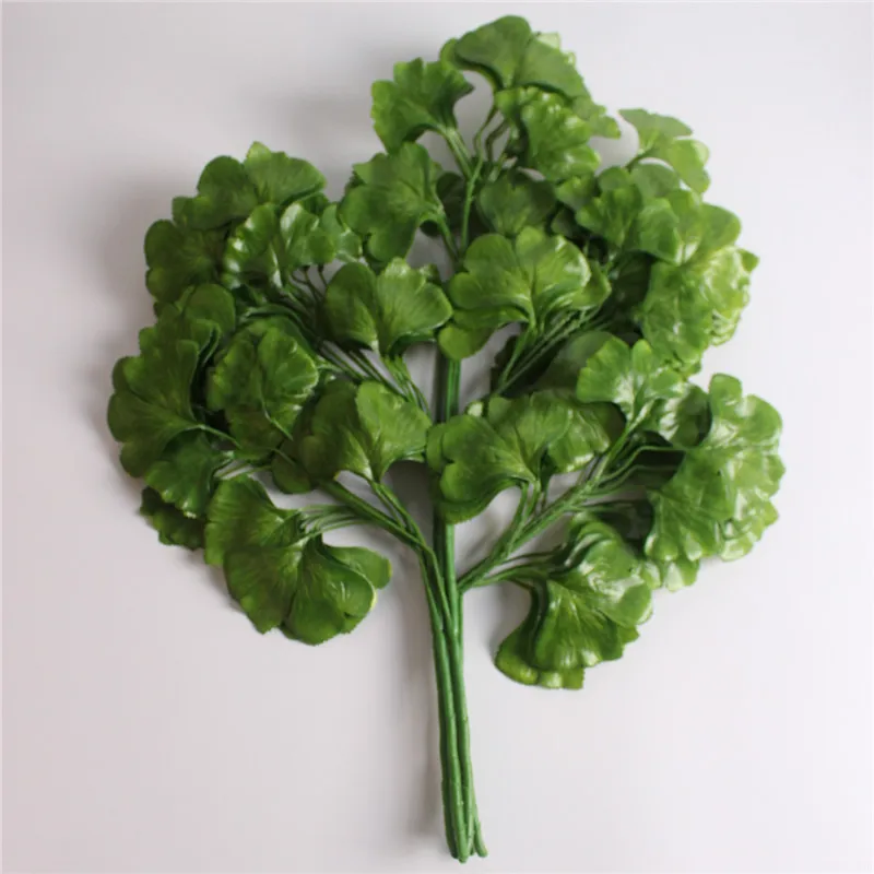 Листья гинкго билоба из пяти веток Maidenhair 12 шт. 60 см листья искусственных шелковых