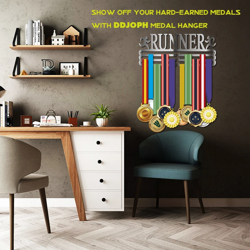 Runner medal hanger Stainless steel medal displays Runner medal display