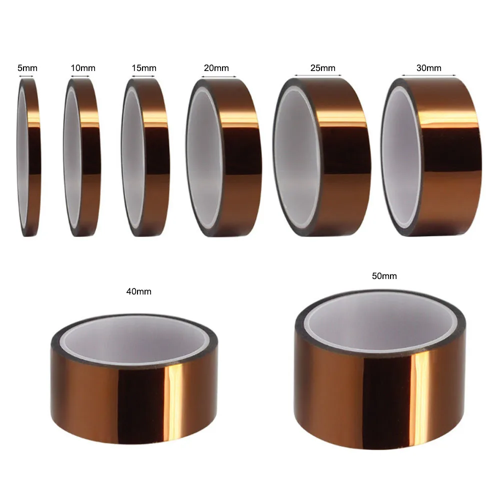 

supply 50pcs 30M X3-50mm Meter Heat Resistant Polyimide Tape High Temperature Adhesive Insulation Tape wholesale