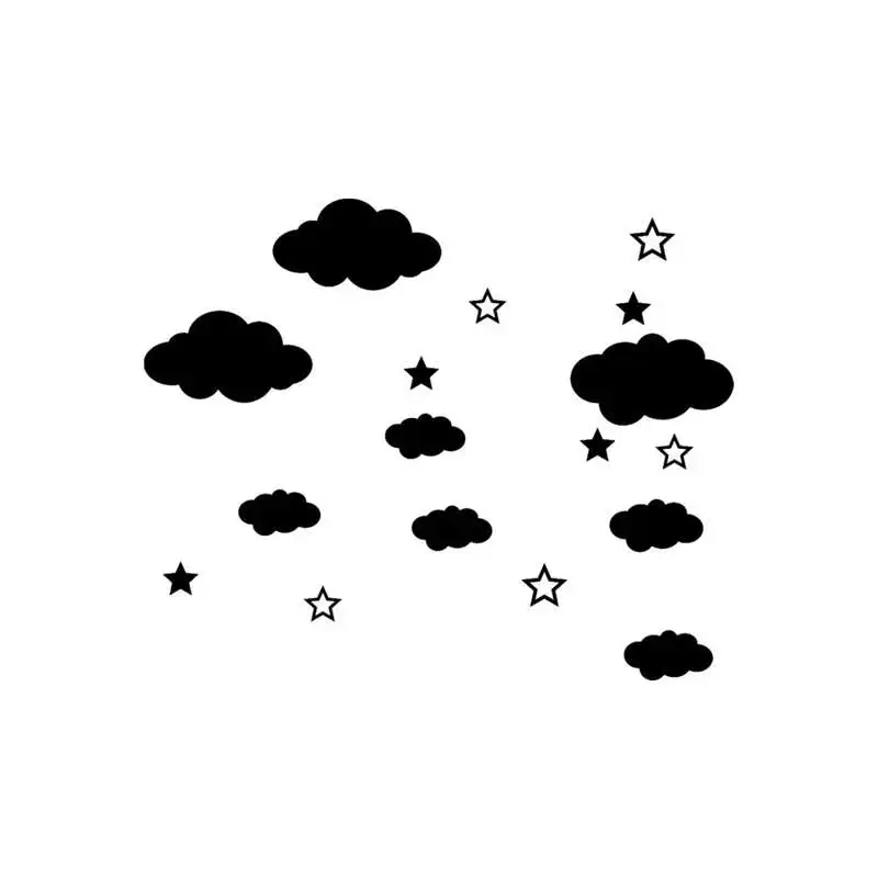 

NAIYUE DIY Clouds Balloon Wall Decals Children's Room Home Decoration Art Room Decor 3d Stickers Planet Acrylic Mirror 19feb11
