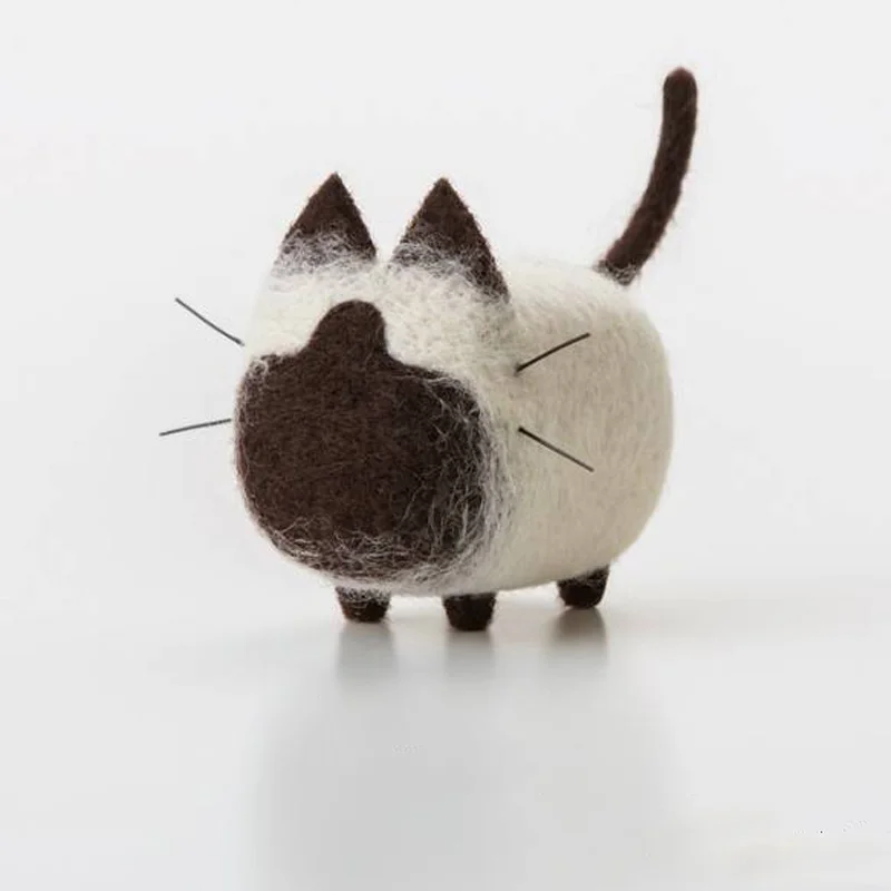 1 Набор неготовых котов для валяния Poke DIY войлок игл без лица кошки Материал