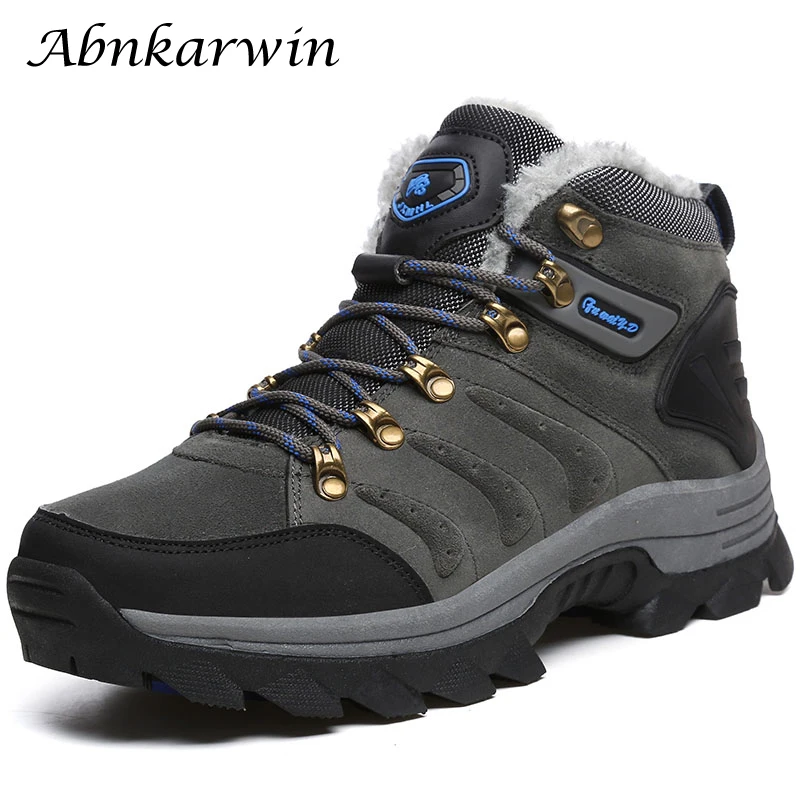 

New Winter Snow Boots Men Super Warm Men Sneakers Boots Lace Up High Quality Masculine Boot Shoes for Man Plus Size