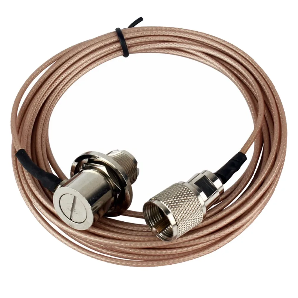 baratas Rosa metro 5 316 Cabo Coaxial UHF PL 259 Masculino para Feminino para QYT KT 8900 YAESU ICOM KENWOOD Rádio Móvel walkie Talkie Antena