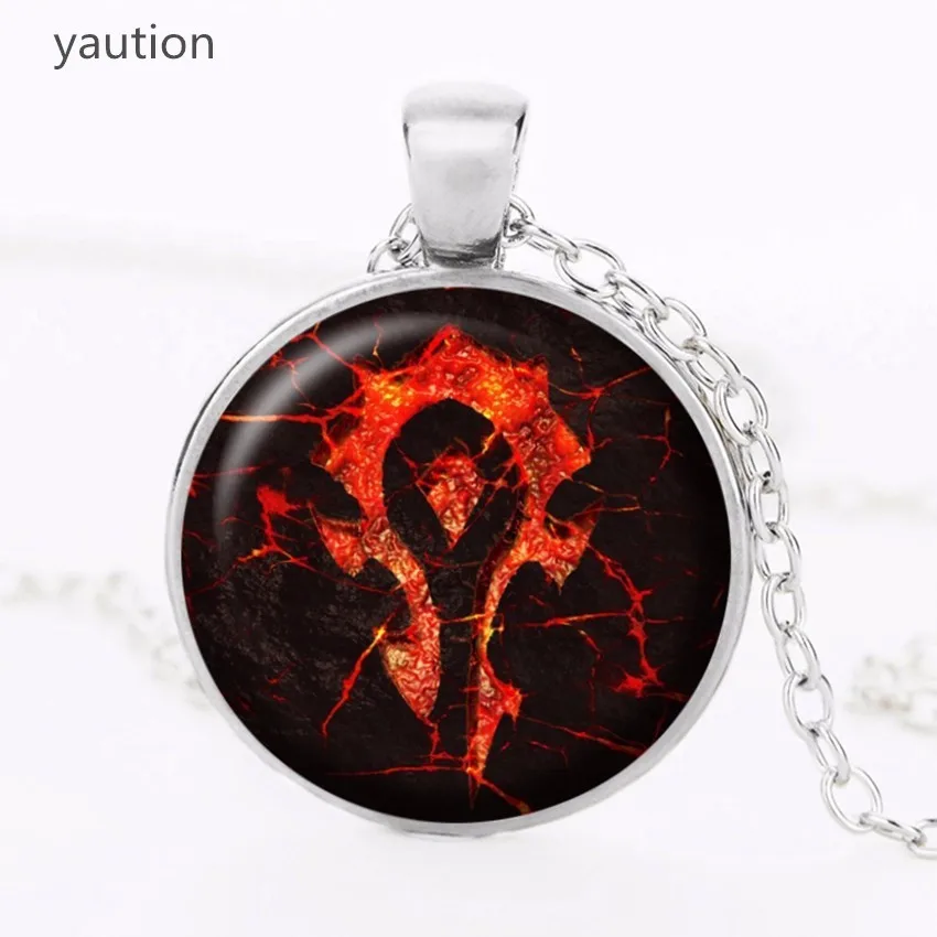 2020 Glass crystal necklace for women round pendant necklaces charm jewelry gifts boy and girl World of Warcraft