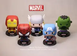 Дисней Марвел Мстители Капитан Америка Железный человек Халк 8,5 см фигурка аниме мини украшение ПВХ Коллекция фигурка игрушка модель