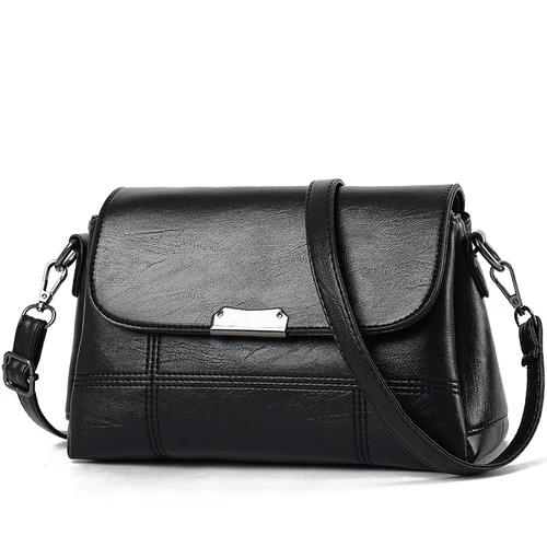 Новое поступление, женские сумки, маленькая сумка, дикая повседневная женская сумка через плечо, сумка-мессенджер из мягкой кожи - Цвет: Черный