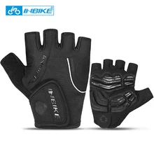 INBIKE перчатки для велоспорта на полпальца, противоскользящие, анти-пот, мужские, женские, дышащие, анти-шок, гелевые, спортивные перчатки для горного велосипеда, велосипедные перчатки