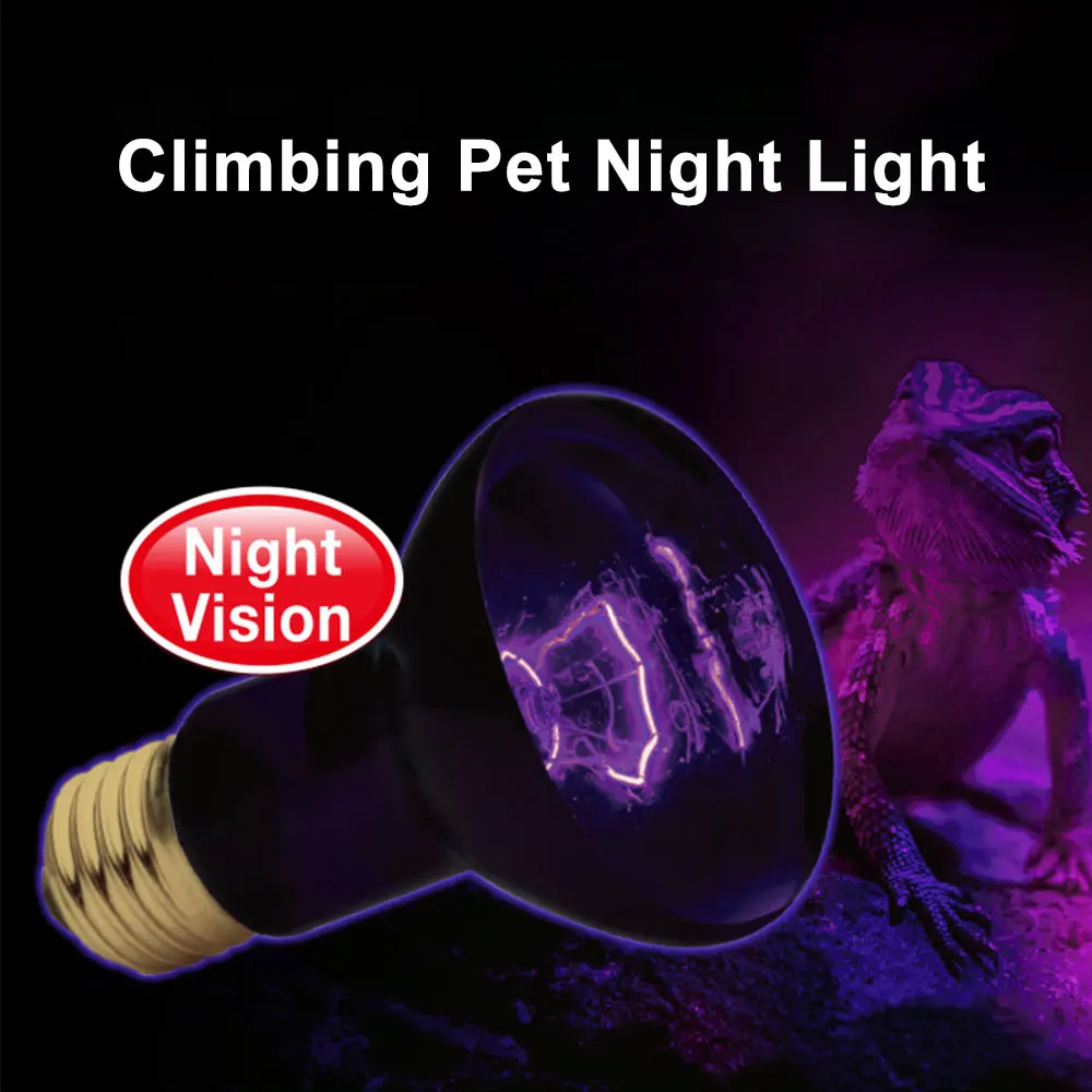 

LED Red Reptile Night Light UVA Infrared Heat Lamp Bulb for Snake Lizard Reptile