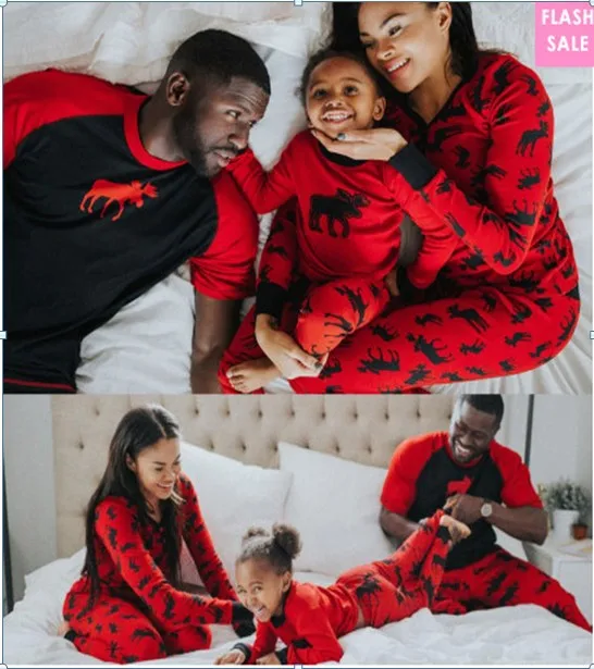 

Christmas Family Autumn Pijamas 2018 New Home Wear Cartoon Printing Long-sleeve Family Christmas Clothes Set for Mother Dad Kids
