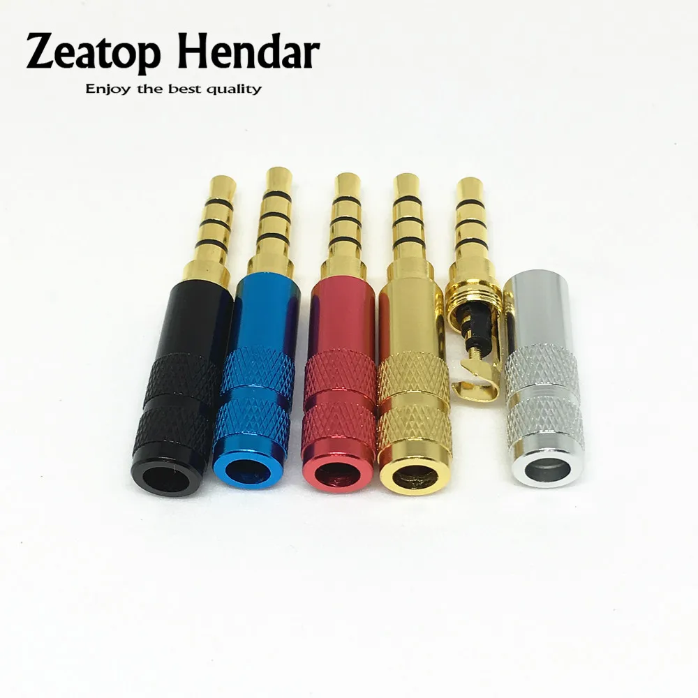 

100Pcs New Mini 3.5 mm 4 Pole with Clip Audio Jack Earphone Adapter for DIY Stereo Headset Earphone or Used for Repair Earphone