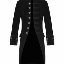 Мужской стимпанк человек фрак ретро-Куртка однобортный черный длинный Туника певица мужской блейзер для выпускного вечера сценическая одежда