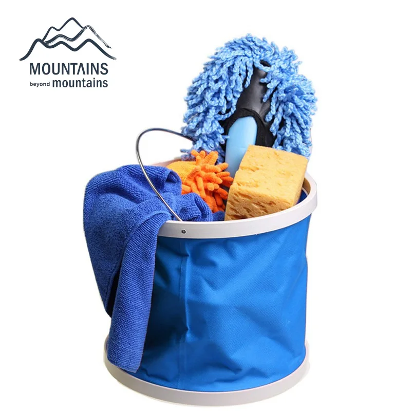 Folding Bucket Car Wash Bucket Outdoor Portable Fishing Buckets Washing