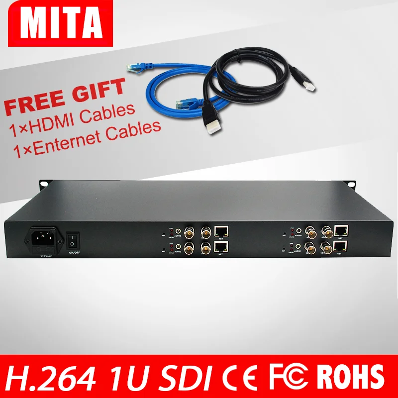

HD H.264 MPEG-4 AVC 1U 4 Channels SDI encoder for IP stream to VLC Media Server Xtream Codes