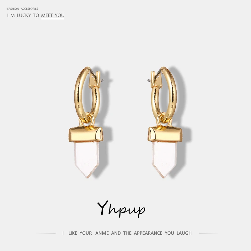 

Yhpup Fashion Exquisite Transparent Acrylic Dangle Earrings Geometric Zinc Alloy Statement Earrings For ladies Party Jewelry New