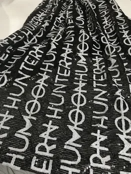 

new fashion embroidered french net fabric with sequins shinny mesh paillette lace fabric for wedding dress