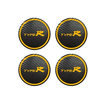 

4pcs 40cm 50cm 56cm 60cm for Honda TYPE R Badge Logo Carbon Center Caps Alloy Wheel Hub Stickers All Sizes