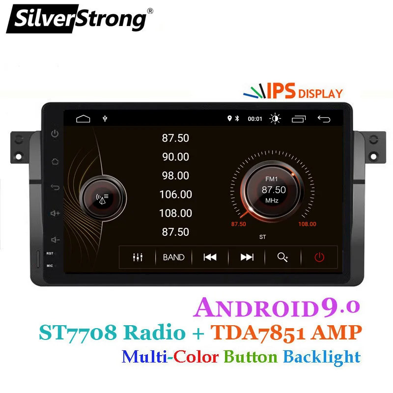 Best SilverStrong Android9.0 Car DVD GPS Radio tape recorder stereo For BMW E46 318 320 3 Series dvd player receiver navigation 4