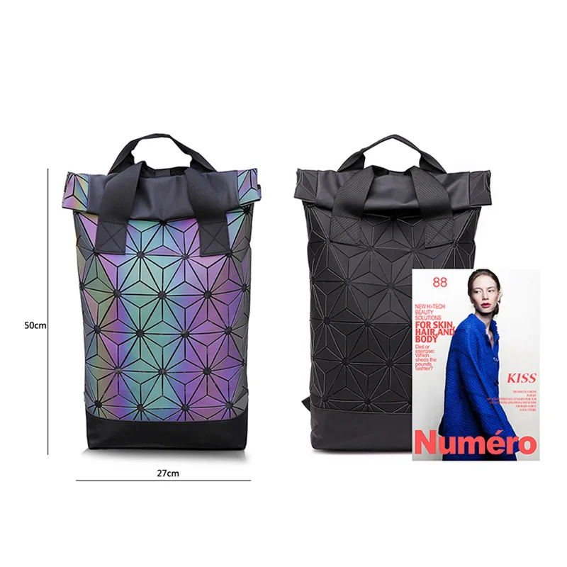 Мужской рюкзак для ноутбука Для женщин светящиеся рюкзак с геометрическим рисунком Мода Большой Ёмкость сумка на плечо для путешествий на открытом воздухе Спортивный Рюкзак
