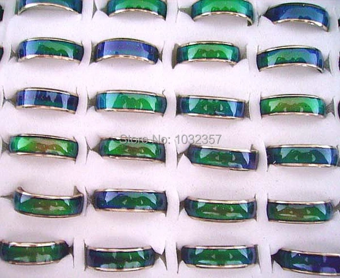 Wholesale 50pcs/kot Men/Women Mood Temperature Change Emotion Feeling Color Changeable color Band feeling Rings | Украшения и