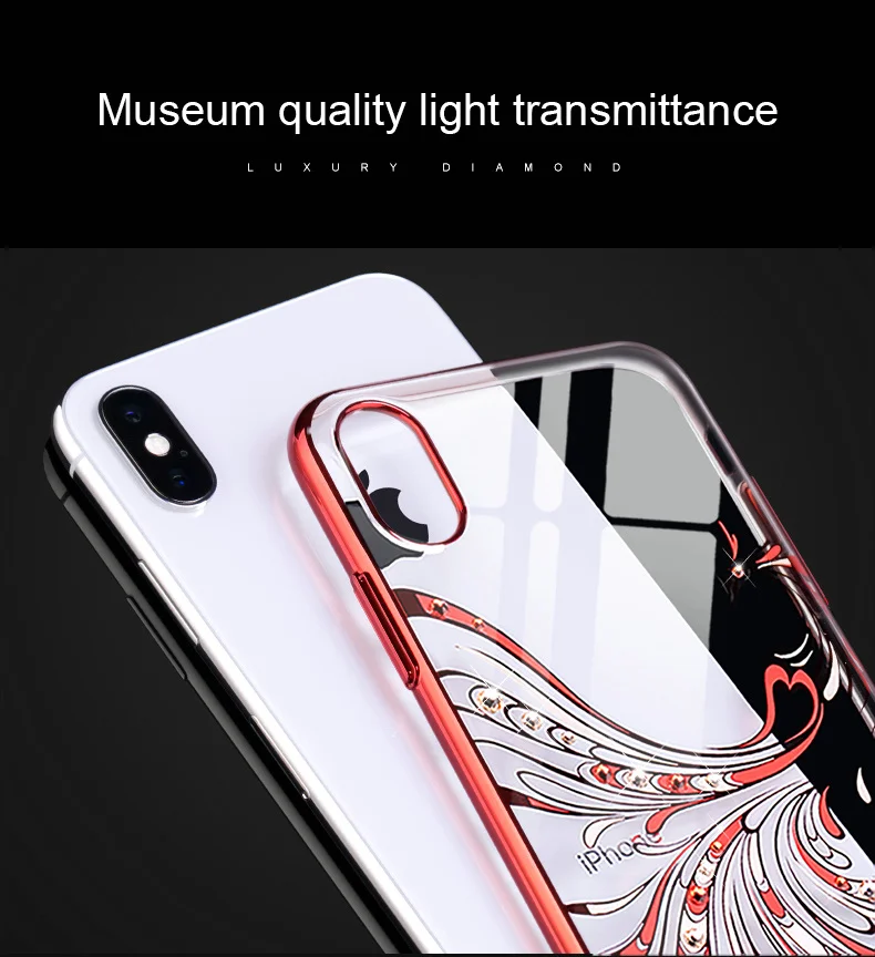 KINGXBAR Cover for iPhone Xs Cover Luxury Transparent Case for iPhone Xs Max Case Crystals from Swarovski for iPhoneXs Coque     (8)