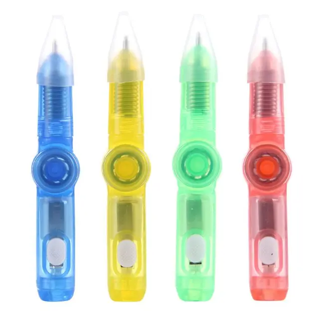 LED Spinning Pen Ball Pen Fidget Spinner Hand Top Glow In Dark Light EDC Stress Relief Toys Kids Toy Gift School Supplies 4