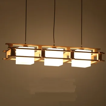 

Solid Wooden wood Japanese pendant lights creative wooden decoration dining room bar dinner living room pendant lamp MZ136