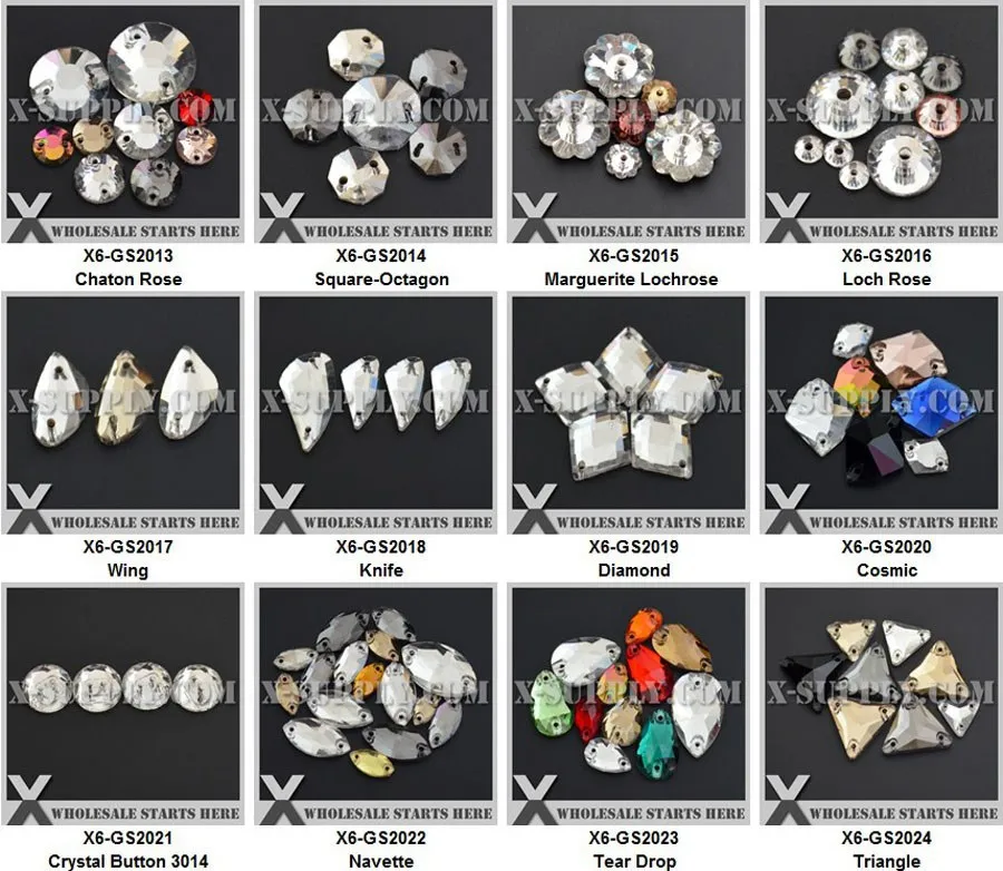 Crystal in Settings,Sew on Crystals (7)
