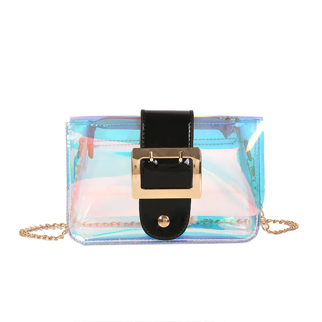 

xiniu New Shoulder Bags For Women 2019 Lady Pin Buckle Transparent Messenger Bag Fashion Patent Leather Chain bag Bolsa Feminina