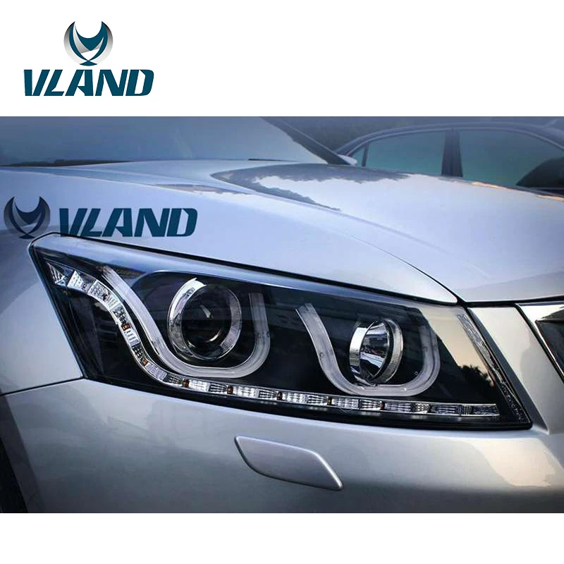Светодиодный налобный фонарь VLAND для Accord 2008 2013 светодиодный 8th Gen Bi Xenon|bi-xenon lens|honda