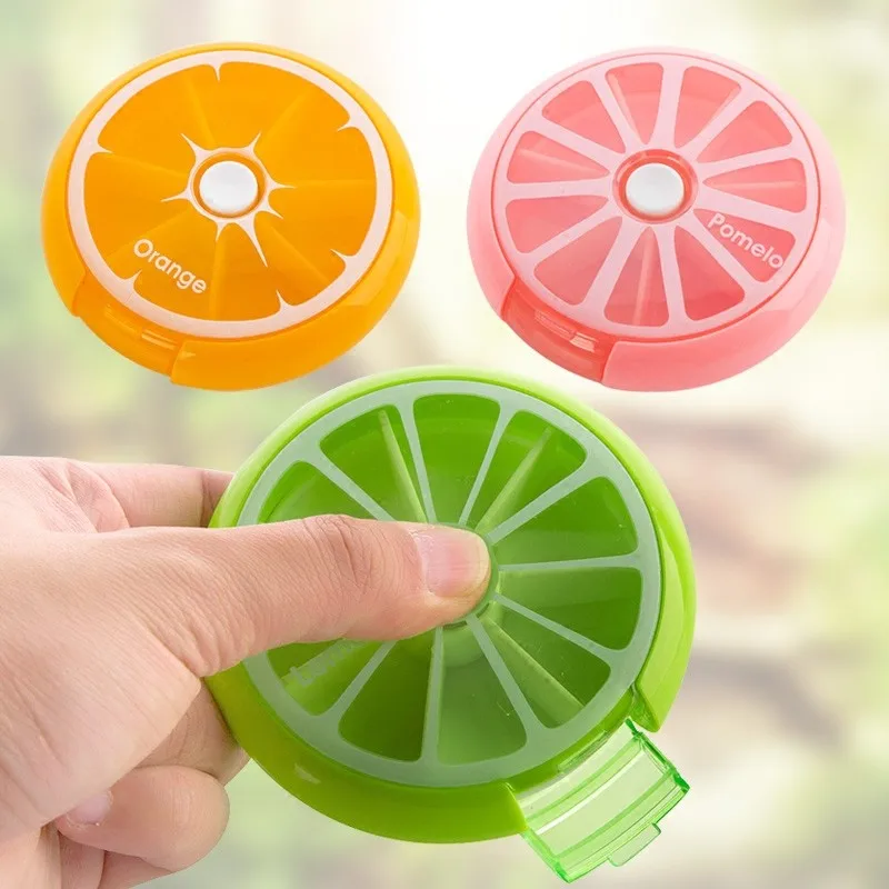 Portable Fruit Pill Box - Plastic - Rotating Design - ApolloBox