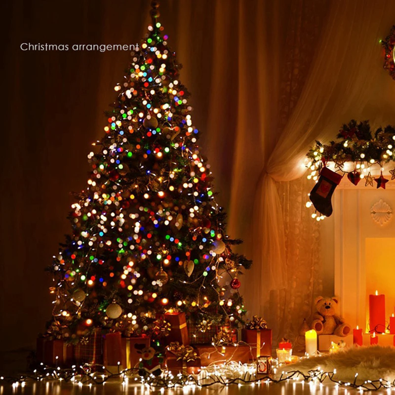 Освещение теплый белый Сказочный гирлянда светодиодный аккумулятор коробка/USB световая гирлянда Рождественская елка наружное свадебное оформление огни