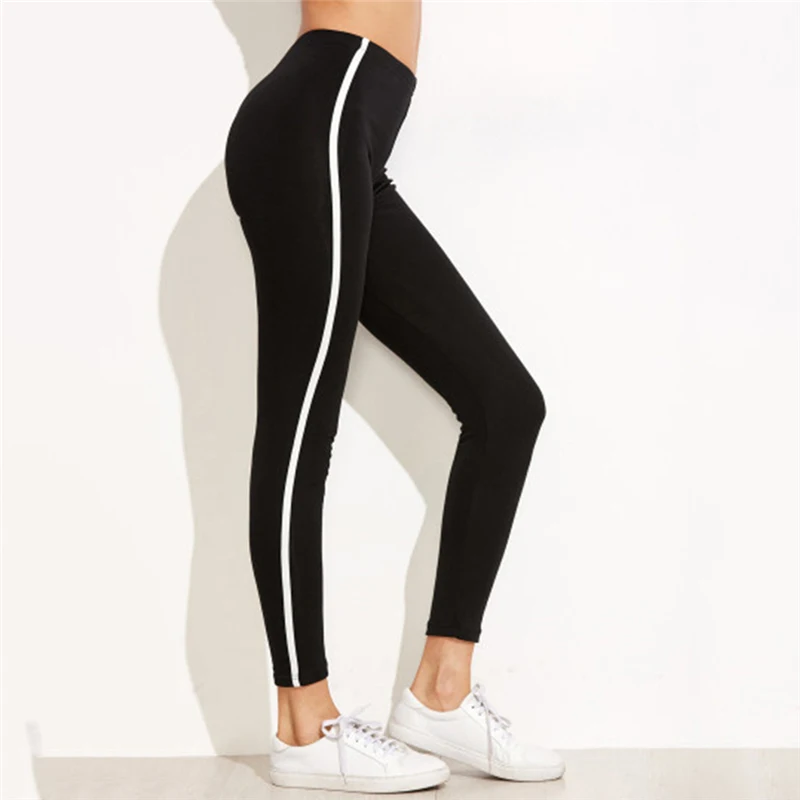 

Fitness women's leggings retro arrow printing fashion leggings sexy high waist ladies leggings home elastic comfort black size