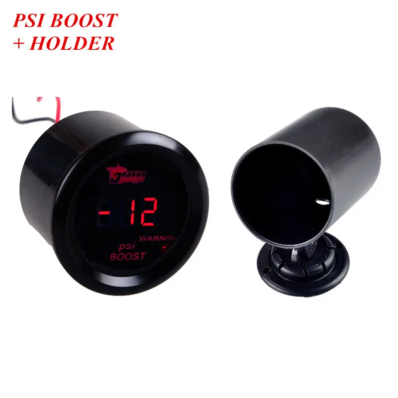 Универсальные автомобильные часы EE измеритель давления и 52 мм с черным корпусом