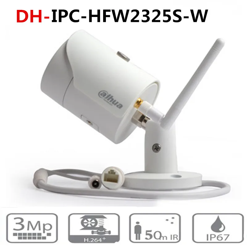 Dahua IPC-HFW2325S-W 3MP IR50M IP67 встроенный WIFI слот для sd-карты сетевая наружная камера Замена