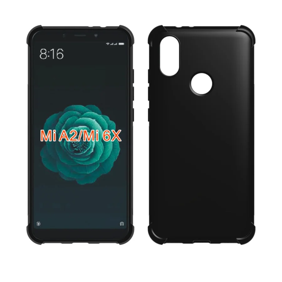 Для Xiaomi mi A2 предварительно мкм Черный силиконовый чехол ТПУ мягкий для Lite