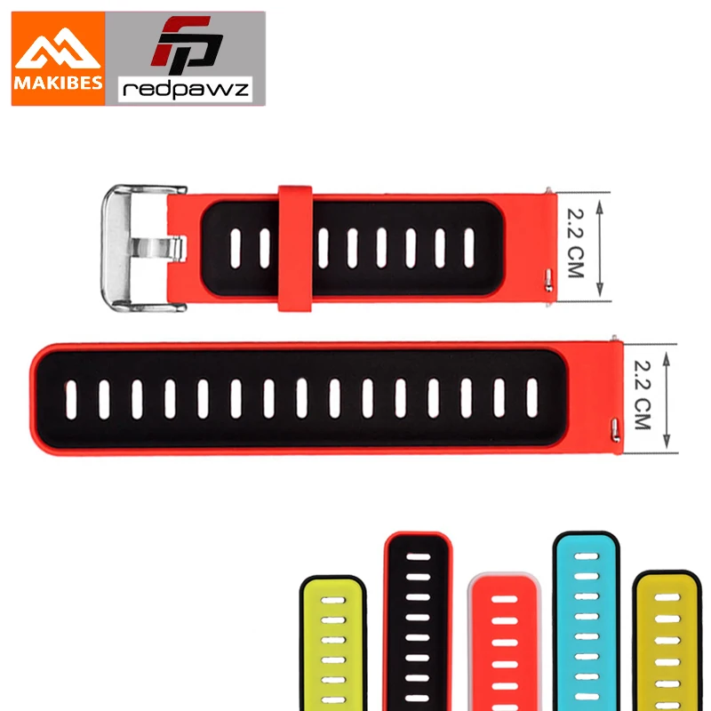 22 мм Универсальный силиконовый Смотреть Band двойной-цвет ремешок для Amazfit для samsung Шестерни S3 для HUAMI Smart часы