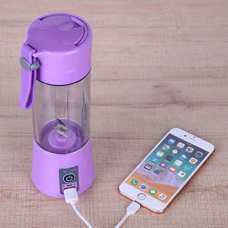 

380ml Mini Portable USB Small Juicer Extractor Household Blender Egg Whisk Fruits Mixer With 2000mAh External Charging Treasure