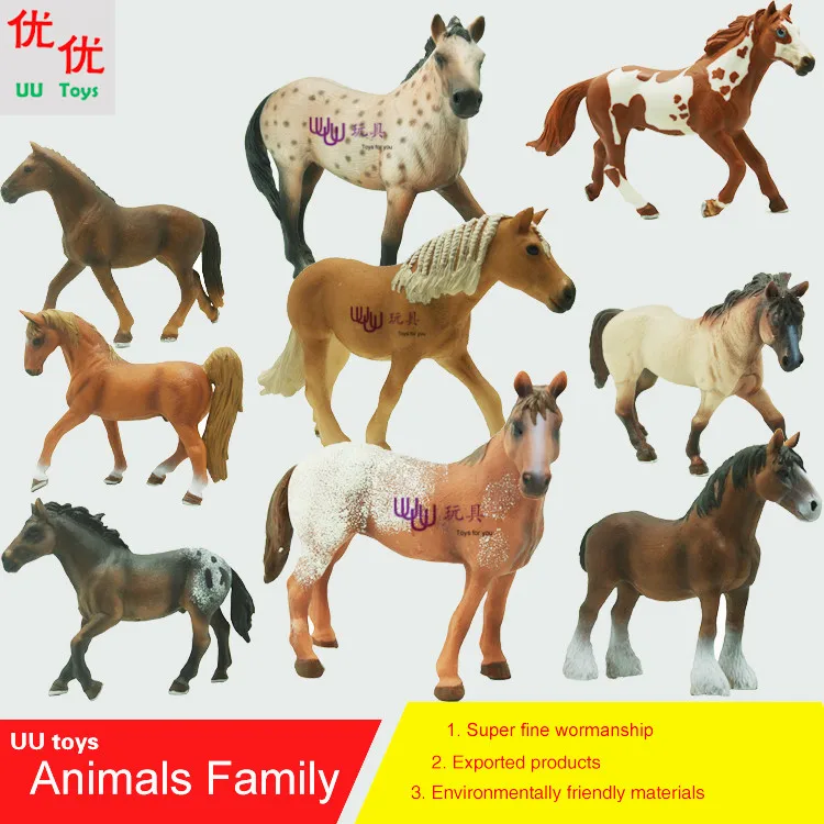 Hot toys Horse family pack Simulation model Animals kids toys children