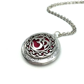 

Exclusive Design Antique Silver Moola Mantra Pendant Celti Locket Diffuser Necklace Essential Oil Locket Yoga Jewelry