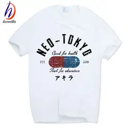 Для мужчин Акира KANEDA Японский ретро футболка аниме короткий рукав с круглым вырезом летняя модная мотоциклетная футболка Swag HCP559
