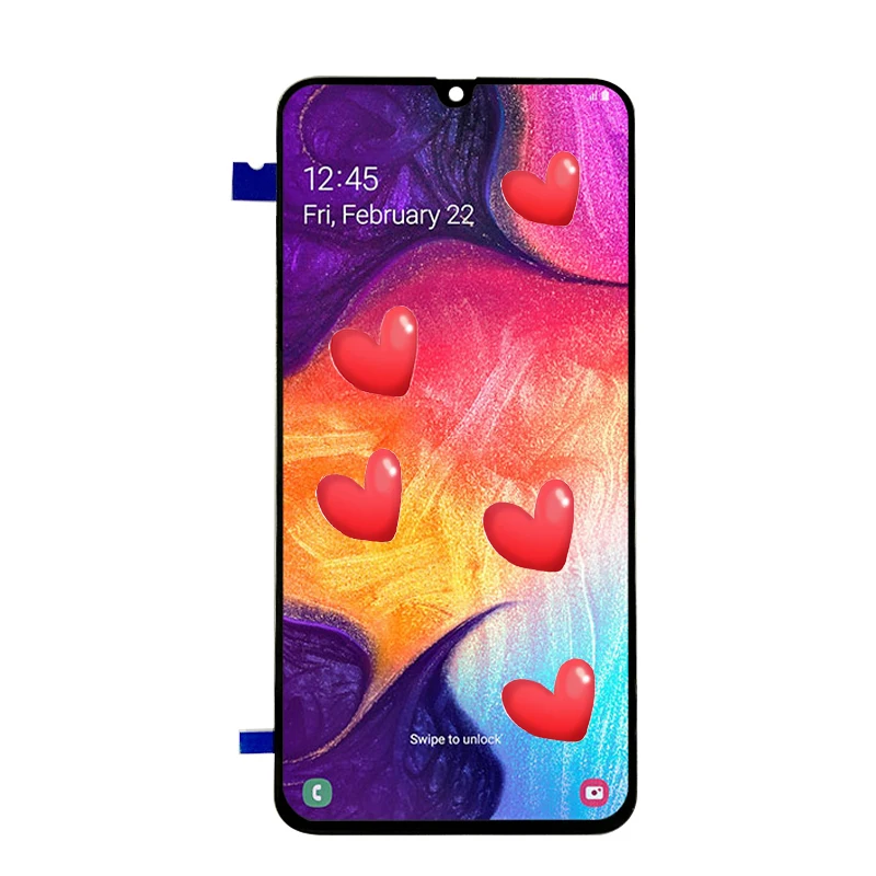 Amoled для samsung Galaxy A505 lcd A505DS A505F A505FD A505A lcd дисплей кодирующий преобразователь сенсорного экрана в сборе для A50 lcd с рамкой