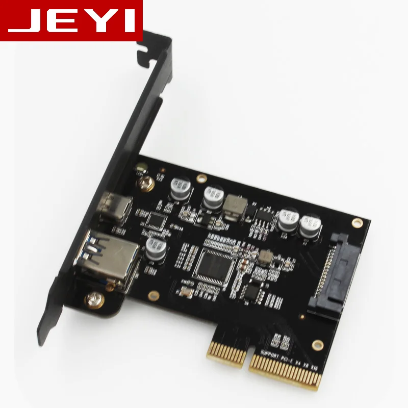 Inicio de expansión JEYI SEAVAST-8 USB3.1 añadir tarjeta PCIE tipo C versión 3,1 tarjeta adaptador a ASM1142 ASMEDIA PCIE USB3.1 GEN2