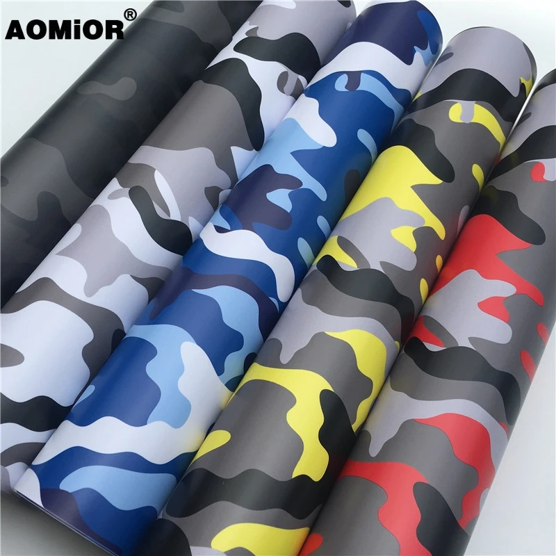 Vente Neige arctique Camo Film Vinyle Camouflage Vinyle D emballage De Voiture Autocollant Console du Vélo Ordinateur Portable Peau Scooter Moto