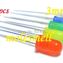 200 шт 5 значение 3 мм рассеянный красный, желтый, синий, зеленый, белый R, G, B, W, Y, светодиодный смешанный цвет светодиодный 40 шт каждый цвет