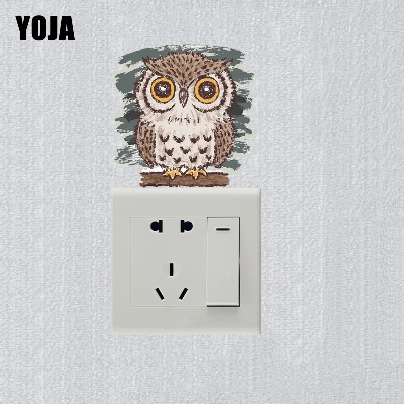 

YOJA Lovely Owl Switch Decor Living Room Bedroom Wall Personalized Colored Sticker 10SS0265