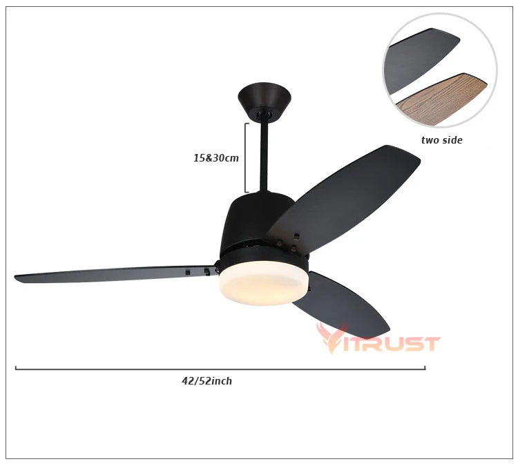 Современный скандинавский потолочный вентилятор лампа для столовой комнатный вентилятор с пультом дистанционного управления 42/52 дюймов