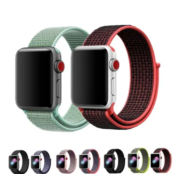 

deporte lazo para Apple Watch banda 42mm 38mm iwatch 3 2 1 pulsera tejida de Nylon correa pulsera ligero transpirable