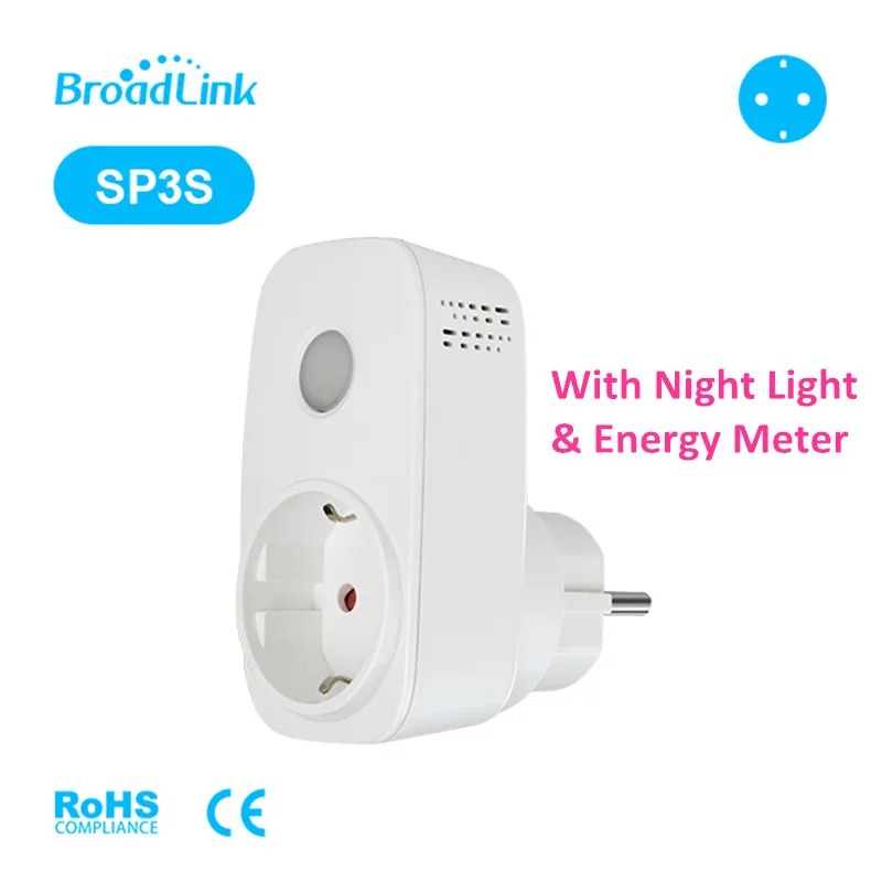 

Broadlink SP3S w Power Meter / SP3 Contros EU Wireless WiFi Smart Socket Timer Power Plug 16A IOS Android Remote Control Outlet