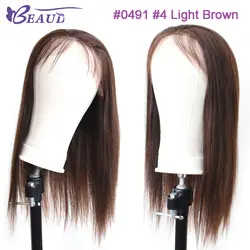Новый Синтетические волосы на кружеве человеческих волос парики 1 дюйм кружева парик толщиной для черный Для женщин #2 #4 естественный Цвет