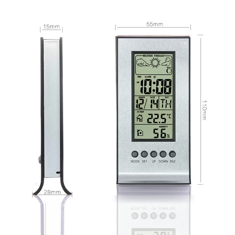 LED Electronic Clock Digital Weather Station Smart Alarm ...